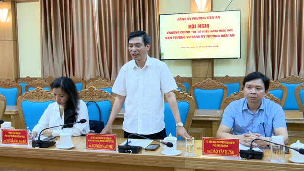 Trường Chính trị Tô Hiệu làm việc với Đảng ủy phường Kiến An về việc phối hợp về công tác đào tạo, bồi dưỡng cán bộ